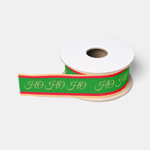 Christmas Ribbon & Ho Ho Ho Stripe Red/Green gifts Grosgrain Ribbon