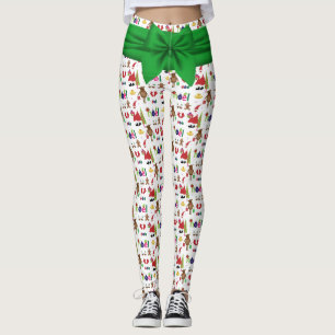 Christmas Ribbon Leggings
