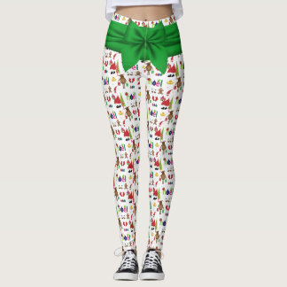Christmas Ribbon Leggings