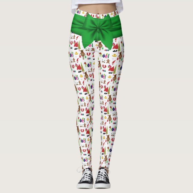 Christmas Ribbon Leggings (Front)
