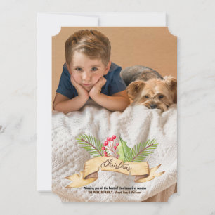 Christmas Ribbon Photo Holiday Card