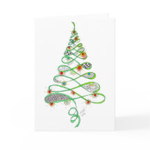 Christmas Ribbon Tree Drawing - Whimsical