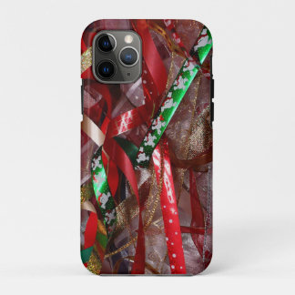 Christmas Ribbons Red Green and Gold Holiday Case-Mate iPhone Case