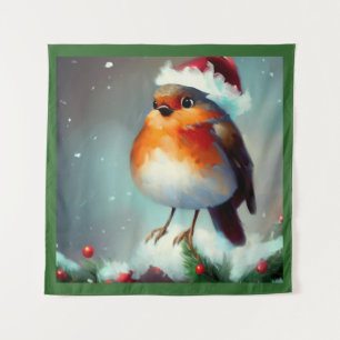 Christmas Robin 1 Tapestry