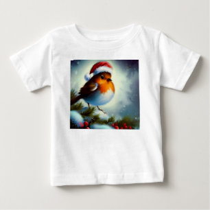 Christmas Robin 3 Baby T-Shirt