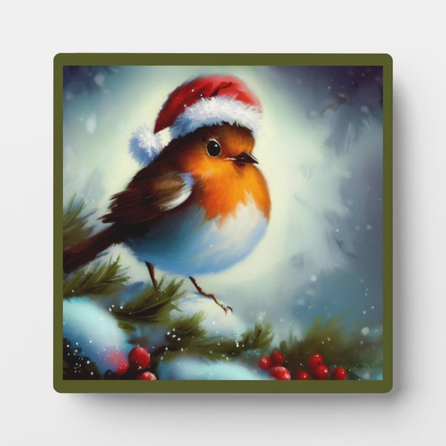 Christmas Robin 3 Plaque (Front)