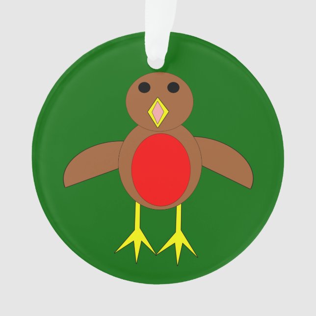 Christmas Robin Acrylic Ornament (Front)