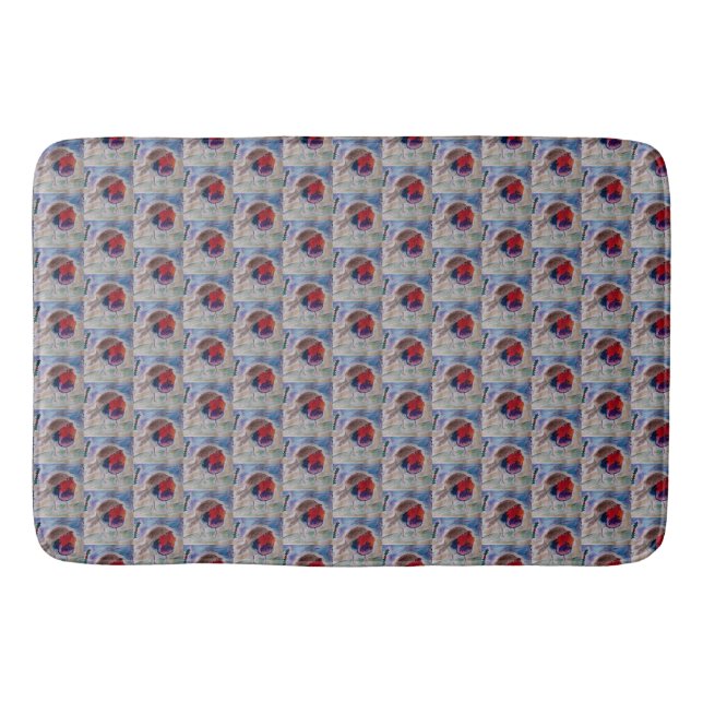 Christmas Robin Bath Mat (Front)