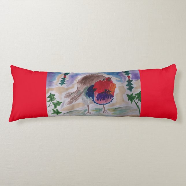 Christmas Robin  Body Cushion (Front)