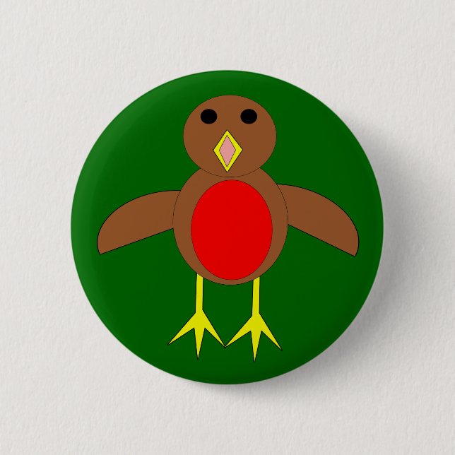 Christmas Robin Button (Front)