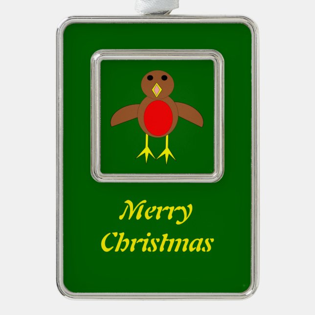 Christmas Robin Customisable Ornament (Front)