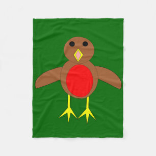 Christmas Robin Fleece Blanket