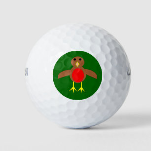Christmas Robin Golf Ball