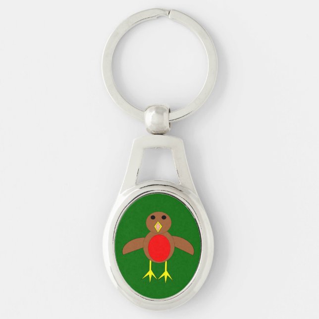Christmas Robin Keychain (Front)