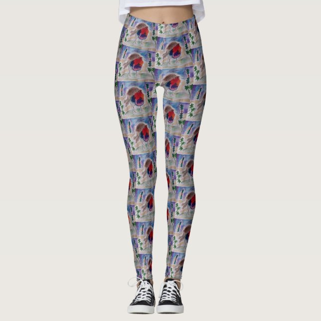 Christmas Robin Leggings (Front)