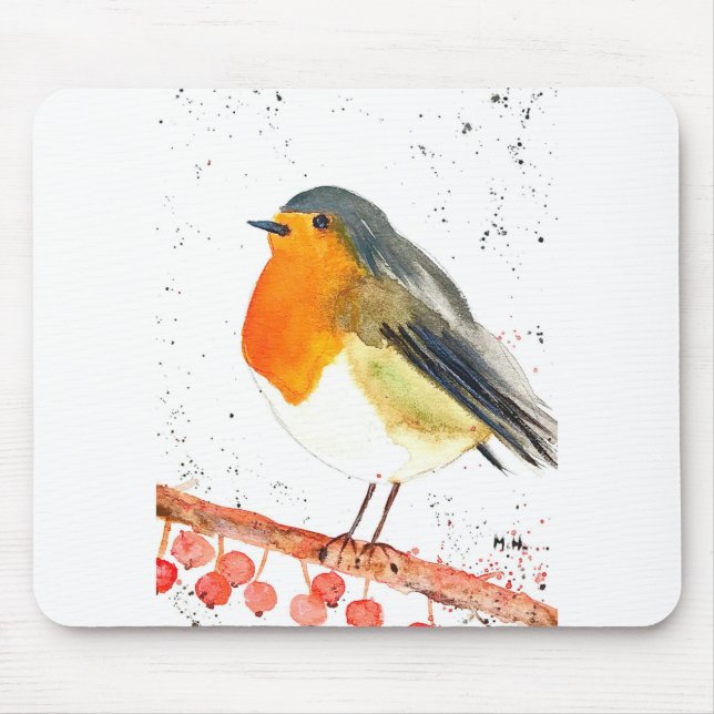 Christmas robin mouse pad (Front)