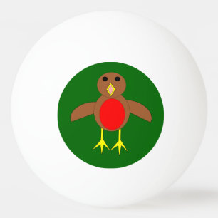 Christmas Robin Ping Pong Ball
