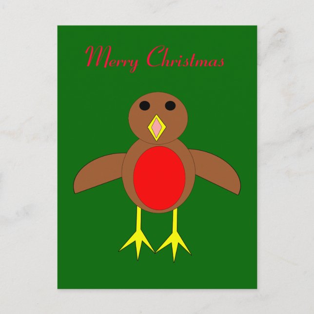 Christmas Robin Postcard (Front)