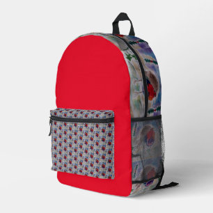 Christmas Robin Printed Backpack