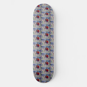 Christmas Robin Skateboard