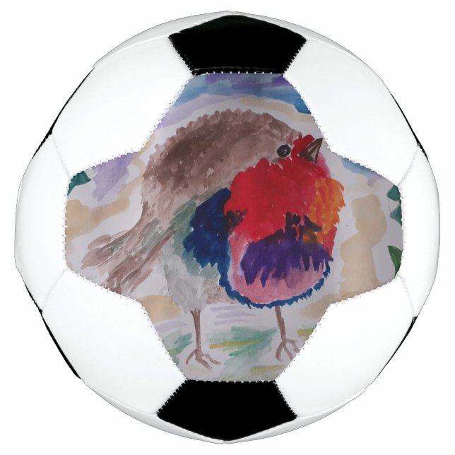 Christmas Robin  Soccer Ball (Front)
