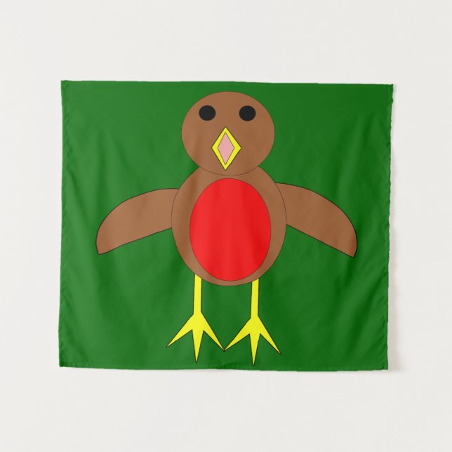 Christmas Robin Tapestry (Front (Horizontal))