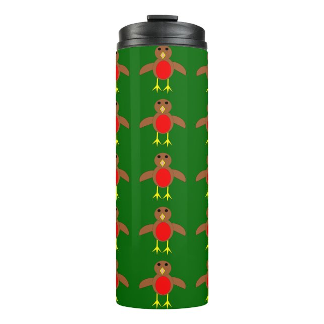 Christmas Robin Thermal Tumbler (Front)