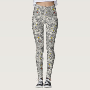 christmas robin tree leggings
