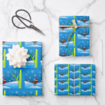 Christmas Robin Wrapping Paper Sheet<br><div class="desc">What a lovely way to greet Christmas with a lovely little Robin.</div>