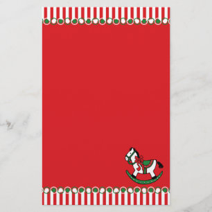 Christmas Rocking Horse Stationery