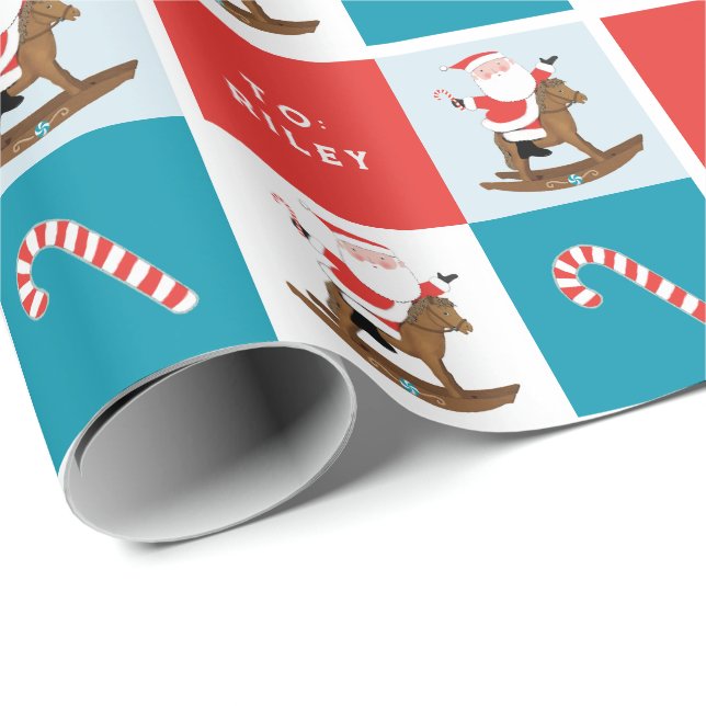 Christmas Rocking Horse Wrapping Paper (Roll Corner)