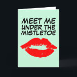 CHRISTMAS ROMANTIC CARD FOR HIM MISTLETOE<br><div class="desc">CHRISTMAS CARD FOR HIM</div>