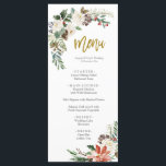 Christmas Romantic Rustic Winter Wedding Menu<br><div class="desc">Christmas Romantic Rustic Winter Wedding Menu</div>