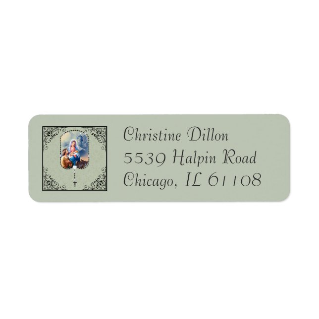 Christmas Rosary Holy Family Labels (Front)