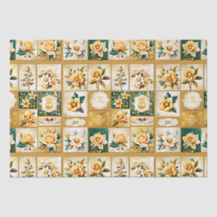 Christmas Rose Collage Tissue Paper