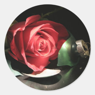 Christmas Rose Customisable Christmas Card Seals