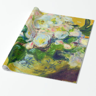 Christmas Rose Flowers Wrapping Paper