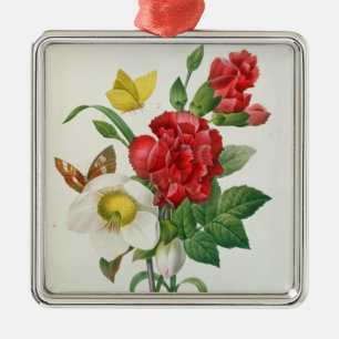 Christmas Rose, Helleborus niger Metal Tree Decoration