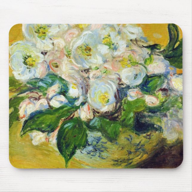 Christmas Roses (by Claude Monet) Mouse Pad (Front)