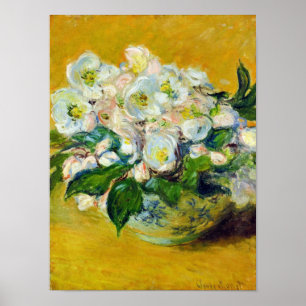 Christmas Roses (by Claude Monet) Poster