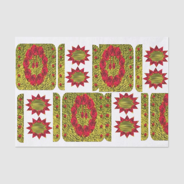 Christmas Roses Tissue Paper (Front)