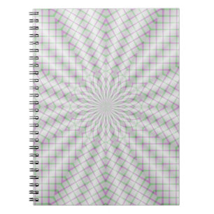 Christmas Rosettes in Purple and Green Spiral Notebook