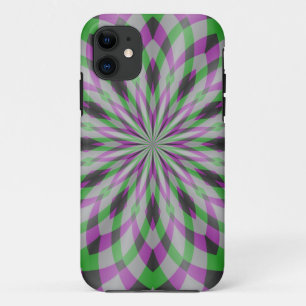 Christmas Rosettes in Purple, Green and Black Case-Mate iPhone Case