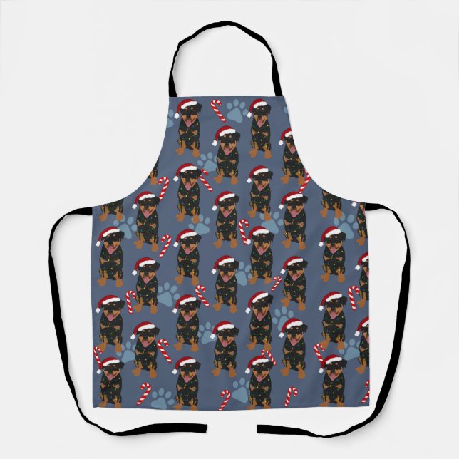 Christmas Rottweiler Apron (Front)