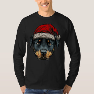 Christmas Rottweiler Dog Breed Fitted Scoop T-Shirt