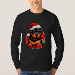 Christmas Rottweiler Graphic Festive Apparel Rottw T-Shirt