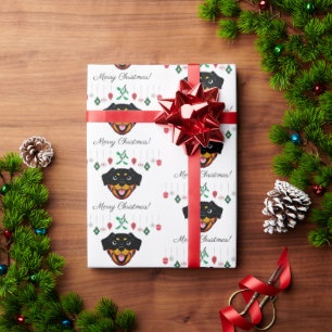 Christmas Rottweiler Wrapping Paper