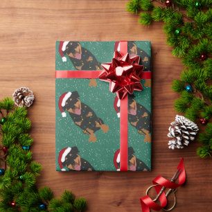Christmas Rottweiler Wrapping Paper