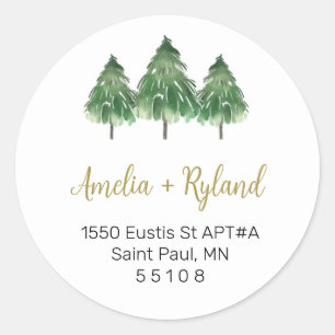 Christmas Round Address Labels 