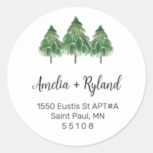 Christmas Round Address Labels 